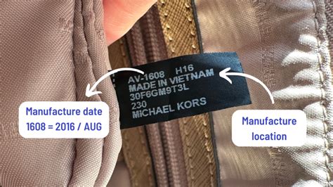 do 2012 michael kors bags have a serial number|Michael Kors bag identification.